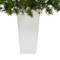 3.5ft. Pre-Lit Colorado Mountain Pine Artificial Christmas Tree in White Tower Planter, Clear Lights
